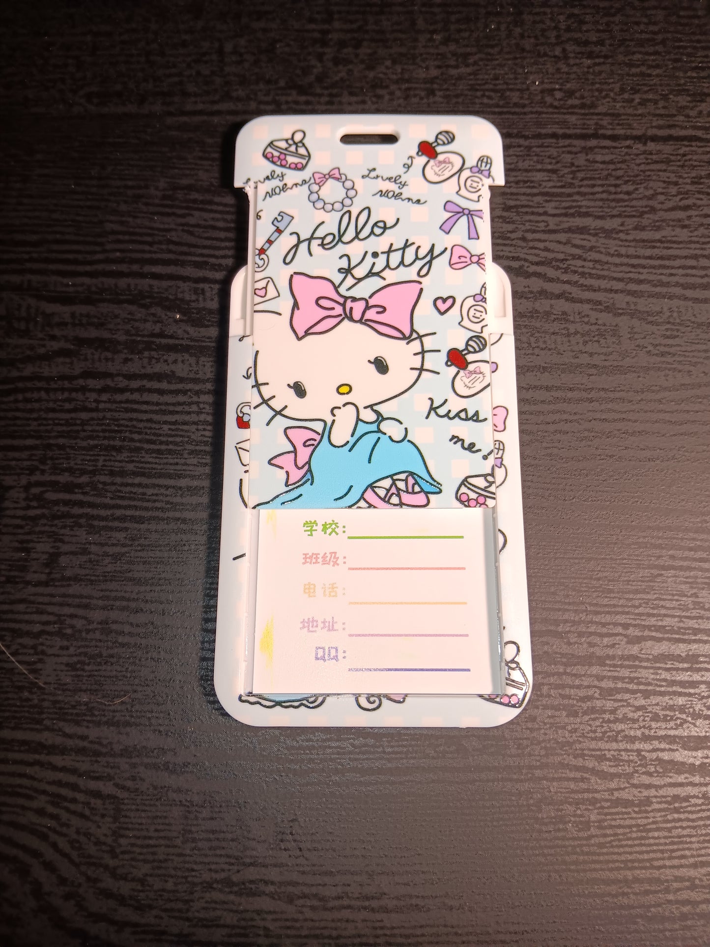 Hello Kitty Lanyards ID Holders(blue)