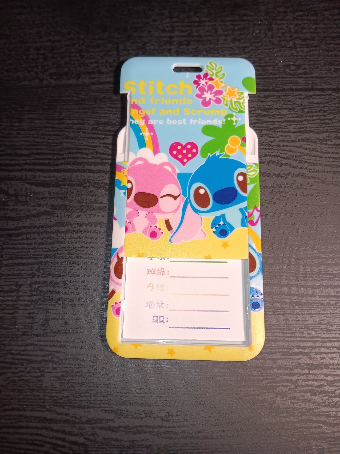 Stitch Lanyards ID Holders (angel and Stitch)