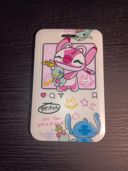 Stitch Lanyards ID Holders (angel, Stitch and scrump)